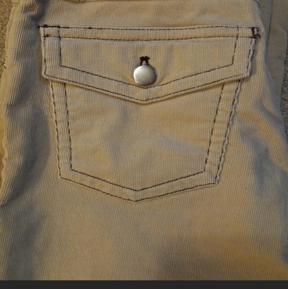 Cache Corduroy Pants Size 2 Regular Creme Flare Bootcut - Picture 4 of 4